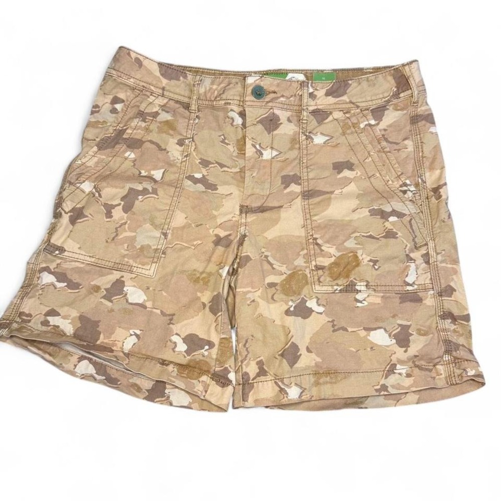 Anthropologie mid thigh length camo glitter shorts size 28